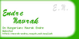 endre mavrak business card